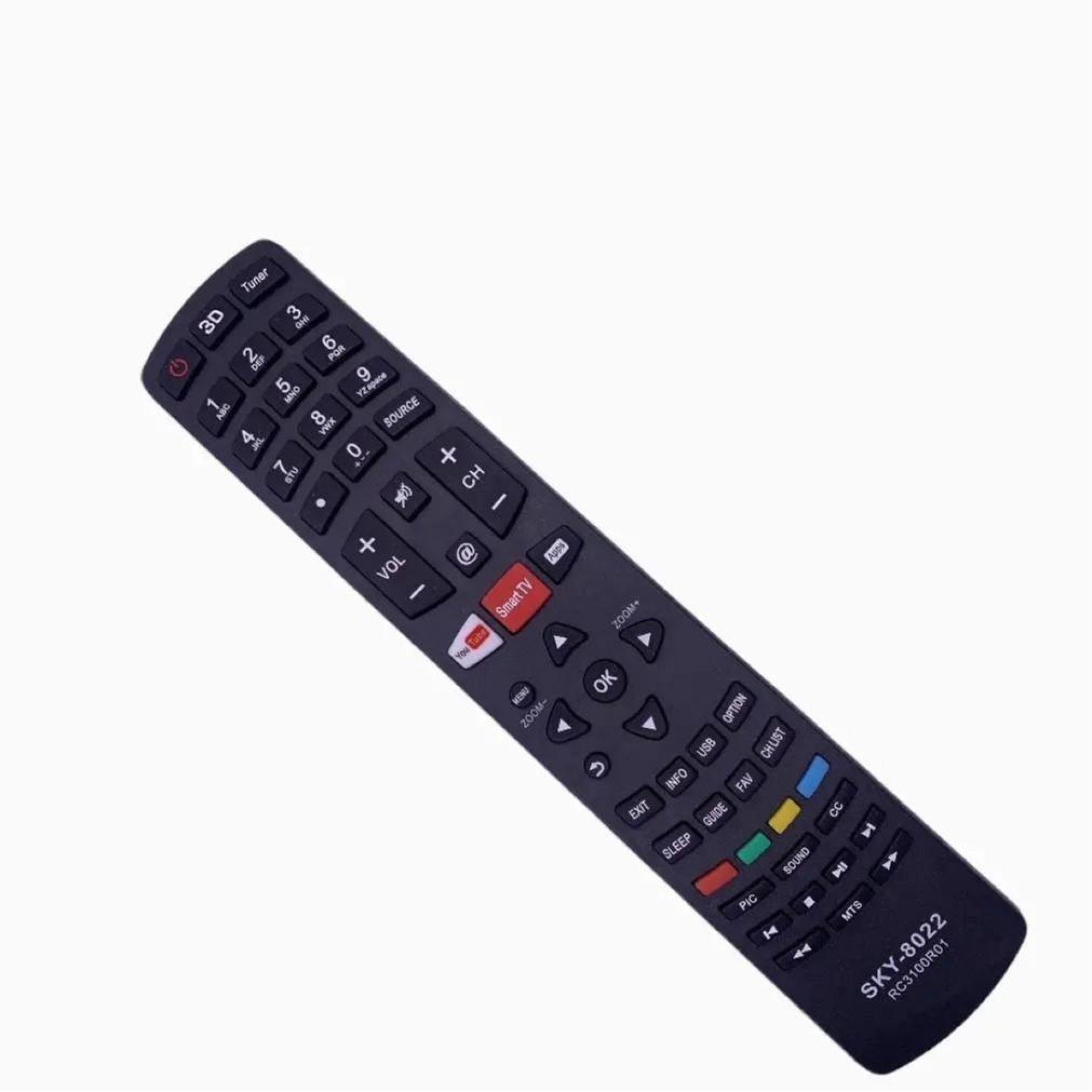 Controle Remoto Tv  Led Netflix YouTube 8022