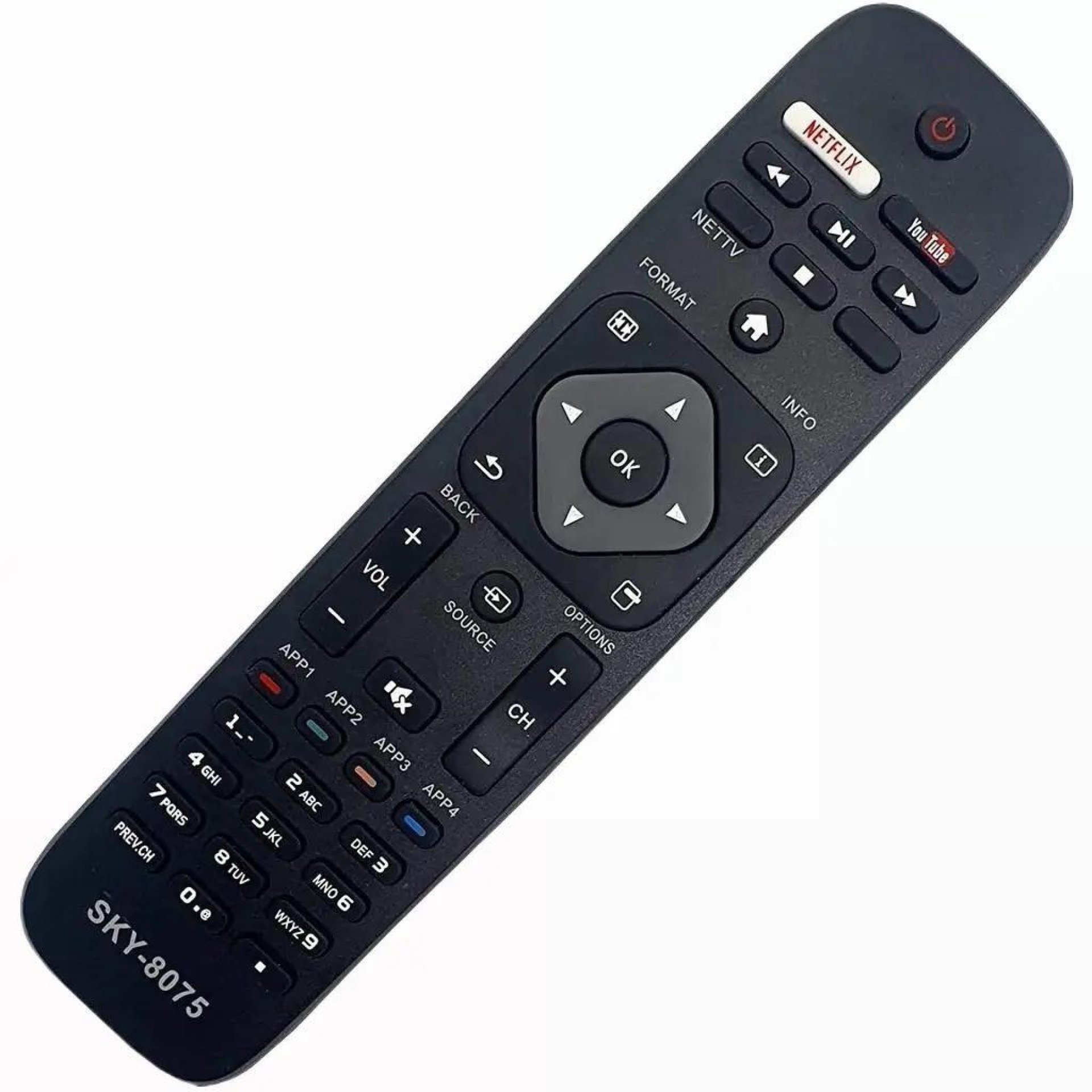 Controle Remoto Smart Tv  Netflix Youtube 8075