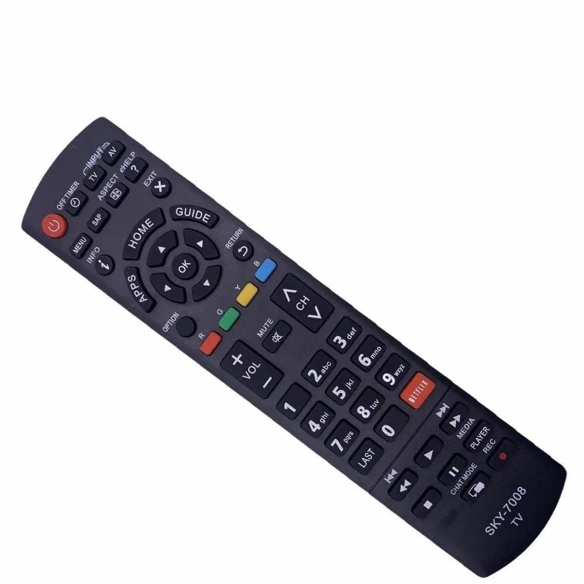 Panasonic Controle Remoto TV Netflix Smart 7008 SKY-008 para Televisão Inteligente com Funções Avanç