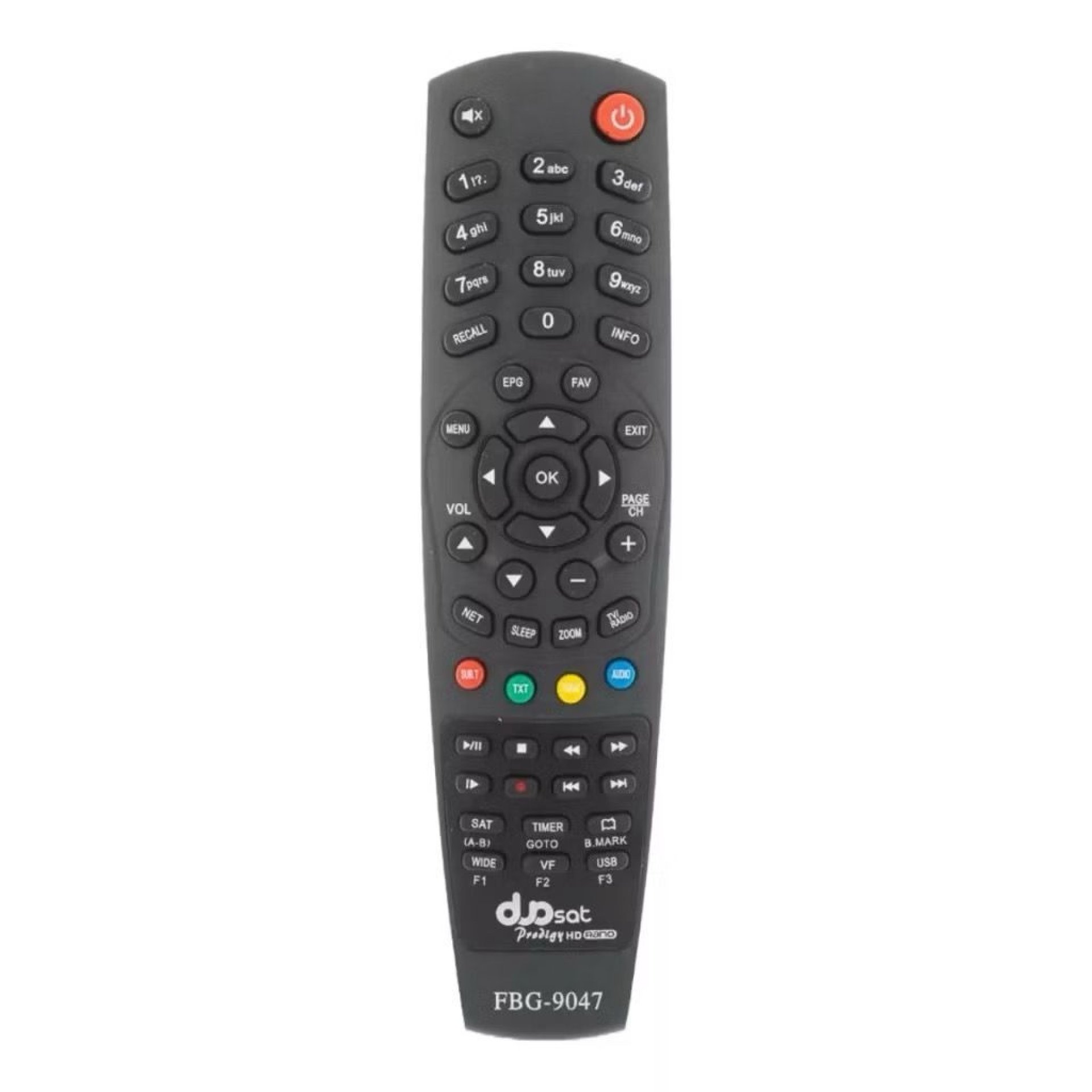 FBG Controle Remoto FBG 9047 LE 7745 9047 para TV com Botões Claros e Design Ergonômico