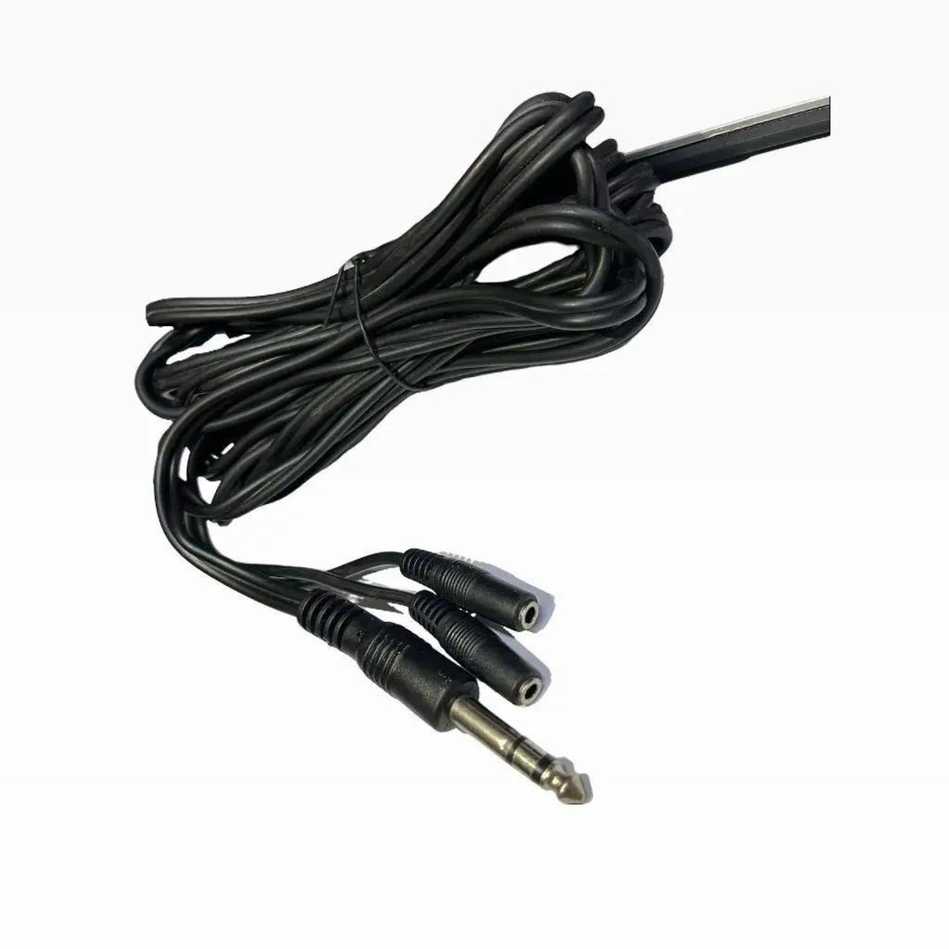 Cabo p10 macho para 2 p2 femea 5 metros