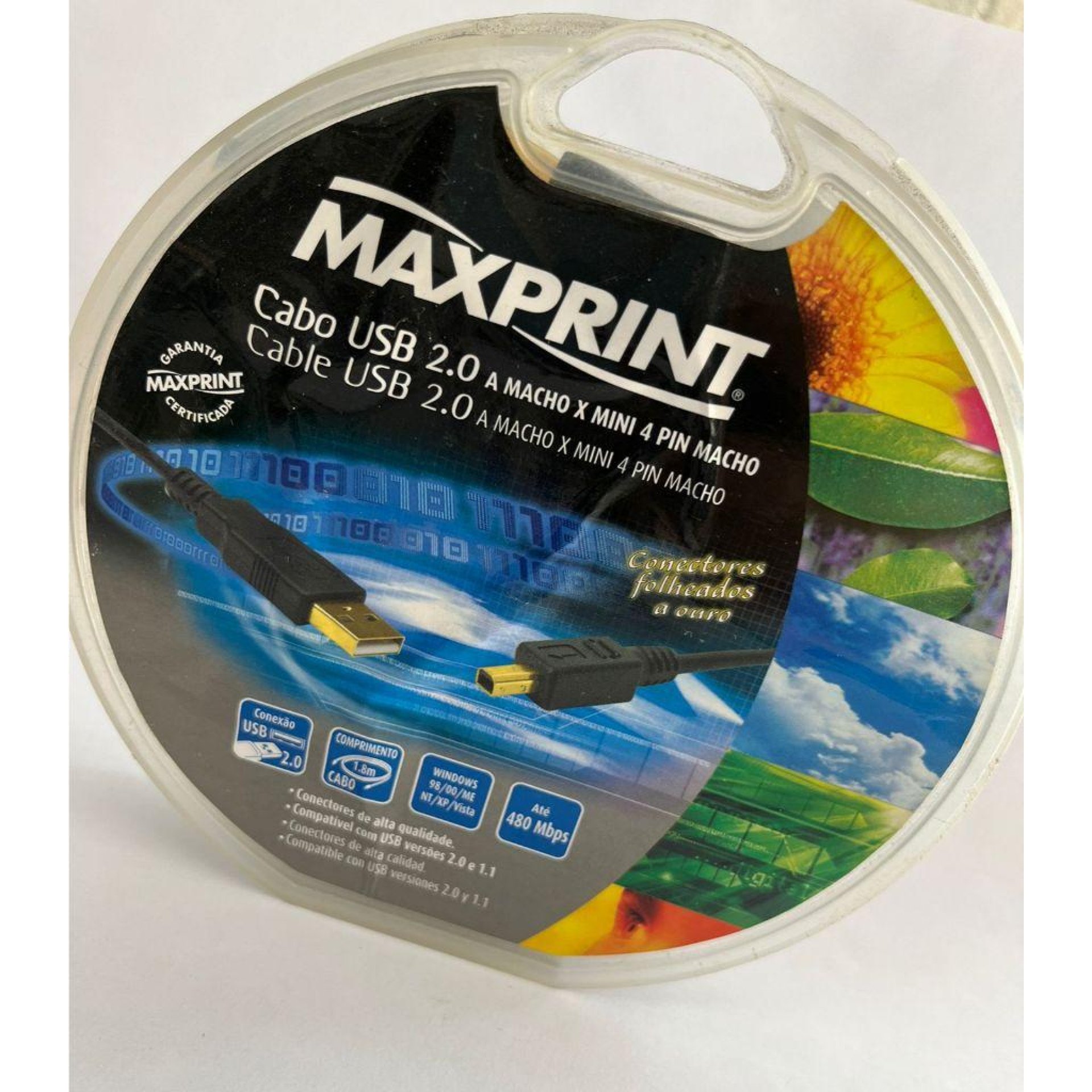 Cabo USB A Macho  USB - 4 Pin Macho - USB 2.0 - 1,80M (0) MAXPRINT